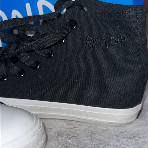 RIPNDIP Black and White High-Top Sneakers Size 6 - Picture 3 of 6